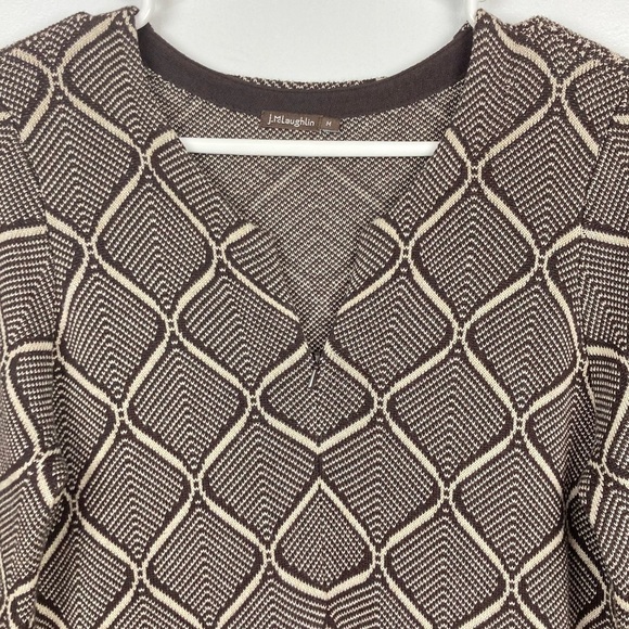 J. McLAUGHLIN Zip Front Crew Neck Knit SweaterDress/ Tunic - Picture 3 of 13